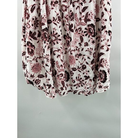 Loft Women's Sleeveless Floral Ruffle Top Spaghetti Straps Size XS - Picture 7 of 9